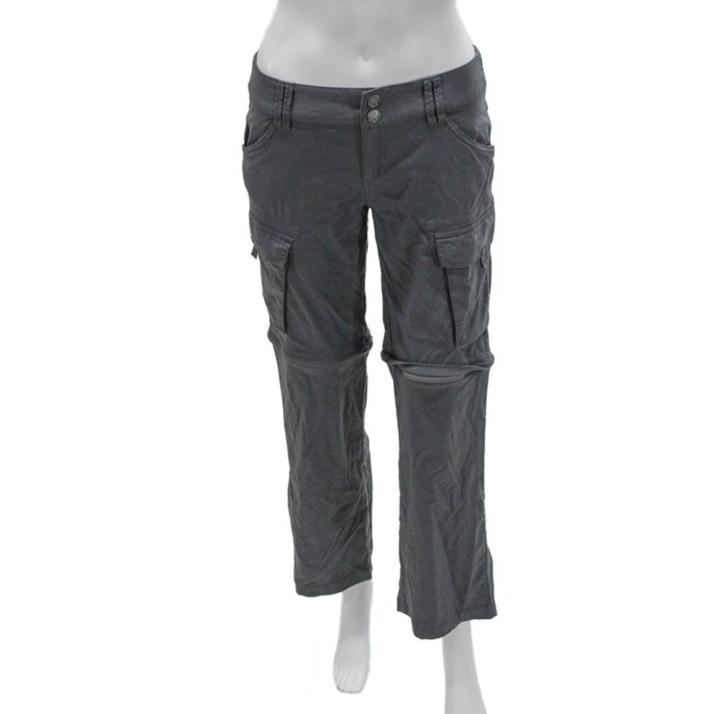 prAna Womens Gray Nylon Solid Pants Inseam 27 Size 2